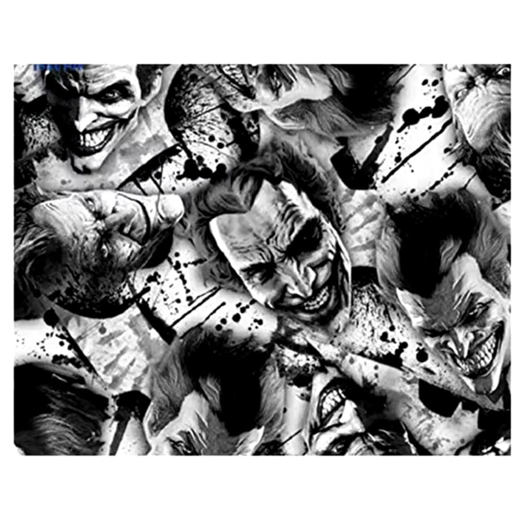 Lámina de PVA para hidroimpresion / Diseño el joker / 50cm x 1mt / Inodoro, no tóxico - Brillo Nativo