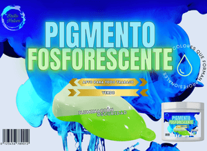 Pigmento efecto fosforescente que brilla en la oscuridad / Tipo pro / Color verde / 5grs, 10grs y 20grs - Brillo Nativo