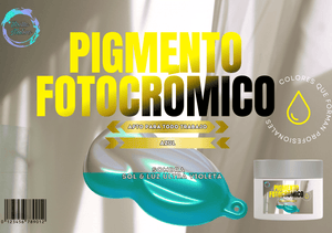 Pigmento efecto fotocrómico que cambia con el sol / Tipo pro / Color azul a transparente / 5grs, 10grs y 20grs - Brillo Nativo