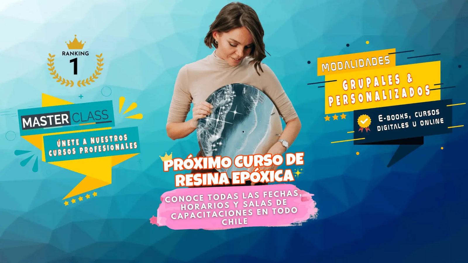 Próximos cursos de resina epoxy