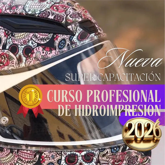 Casco de moto con hidroimpresion