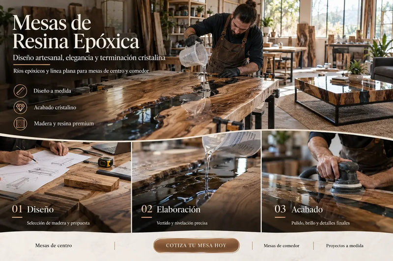Cotización de mesas con resina epóxica