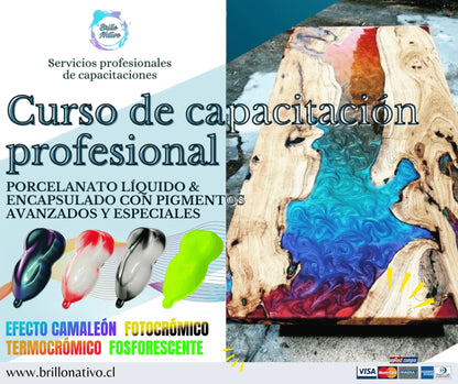 Curso con resina epóxica