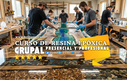 Curso de resina epóxica grupal y profesional