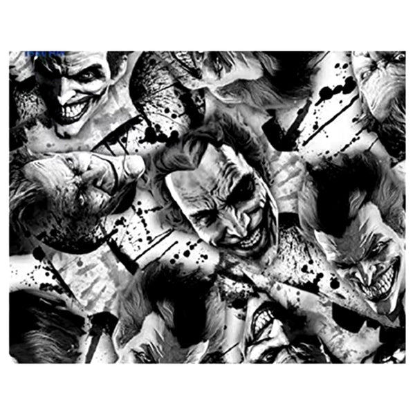 Lámina de PVA para hidroimpresion / Diseño el joker / 50cm x 1mt / Inodoro, no tóxico - Brillo Nativo
