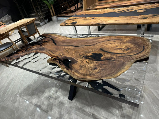 Mesa de comedor acabado cristalino bello