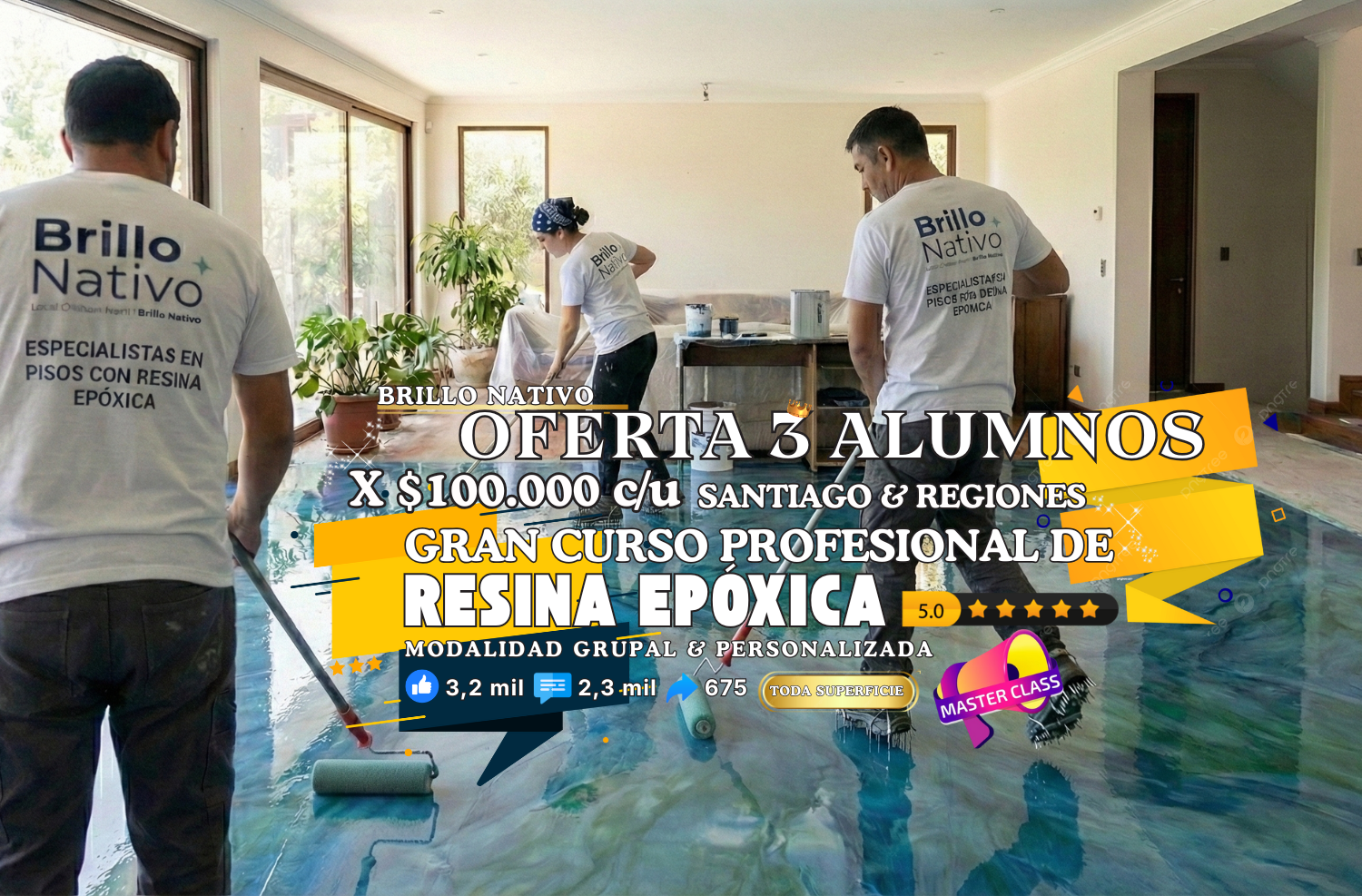 Oferta curso de resina epóxica