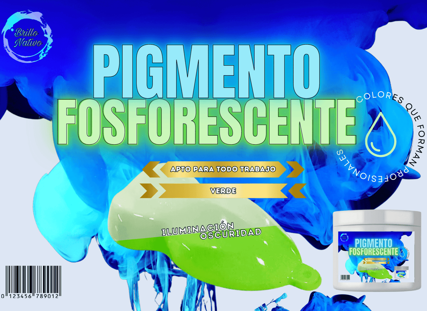 Pigmento fosforescente verde