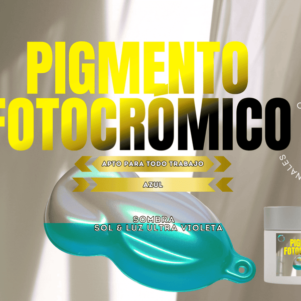 Pigmento efecto fotocrómico que cambia con el sol / Tipo pro / Color azul a transparente / 5grs, 10grs y 20grs - Brillo Nativo