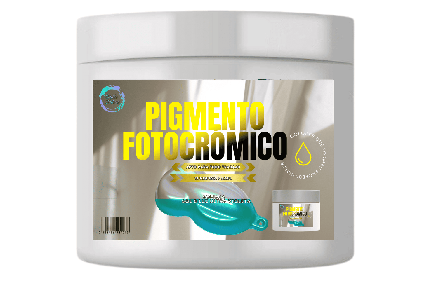 Pigmento fotocrómico turquesa y azul 2