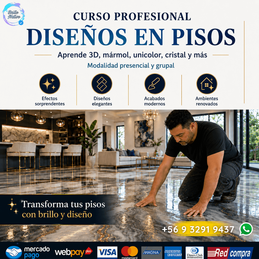 Hombre en piso de resina epóxica