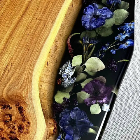 Río epóxico floral