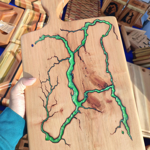 Tabla de picar con resina epoxy